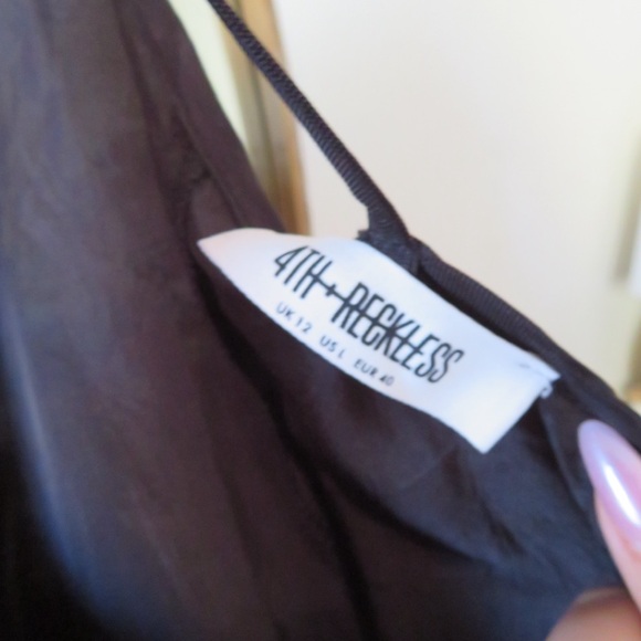 Black Satin Midi dress - Picture 7 of 7